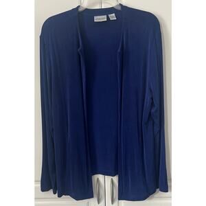 Chico's Travelers Royal Blue Open Front Cardigan Size 3 (XL)